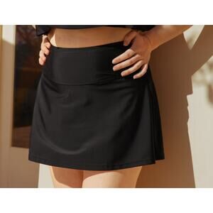 Brand New Shapermint Women's 3XL Black High Waisted Swim Skirt Full Swimwear